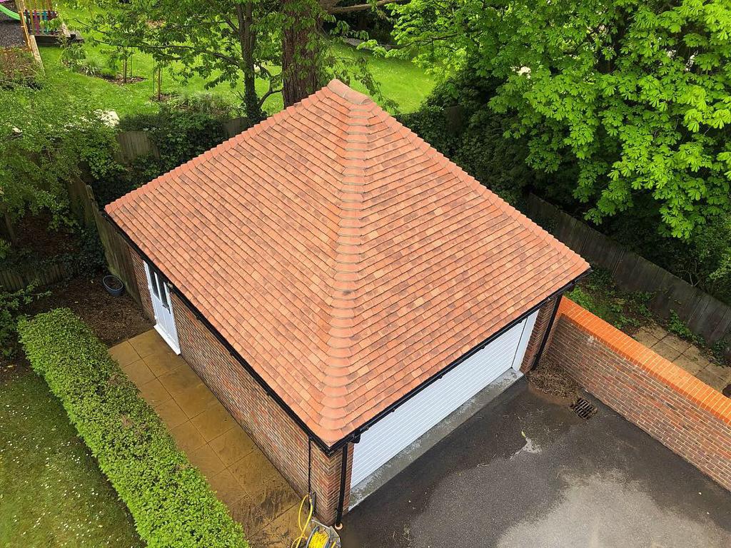 Roof tiles after cleaning